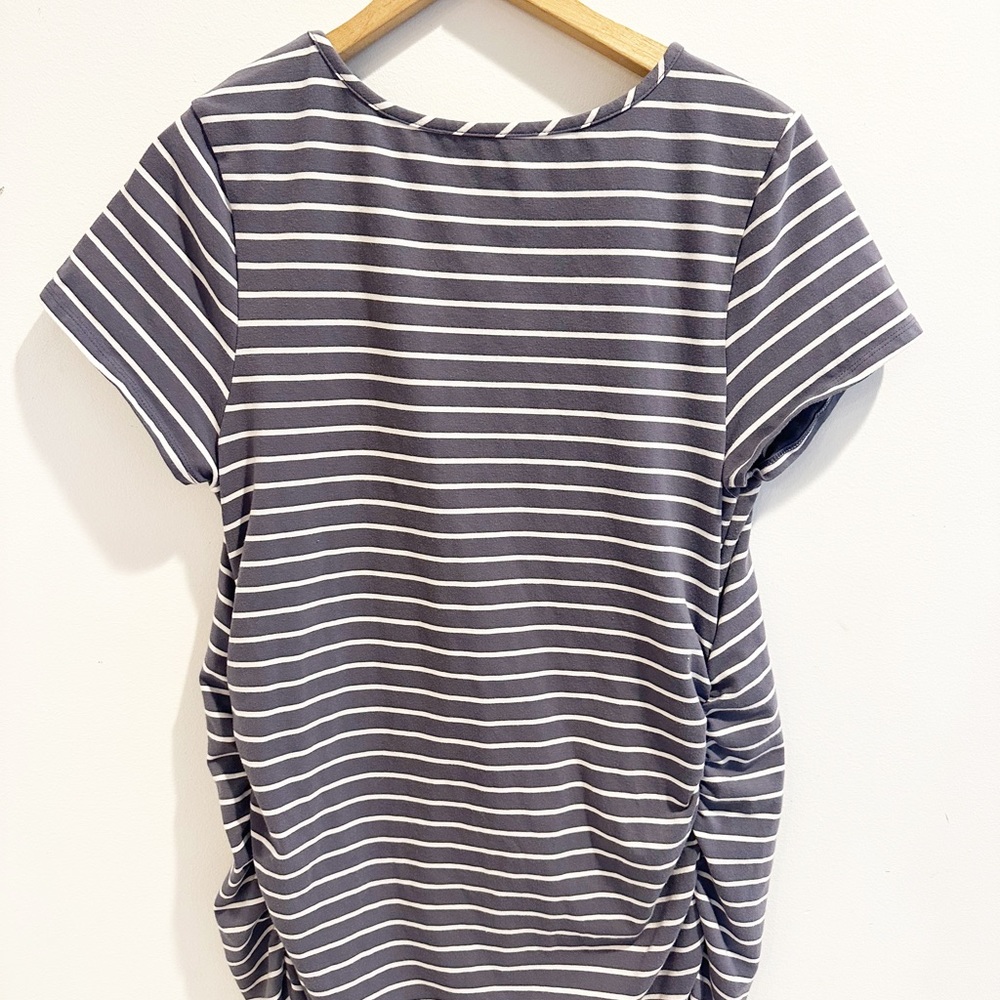 Isabel Maternity gray striped t-shirt dress XXL - Picture 4 of 8